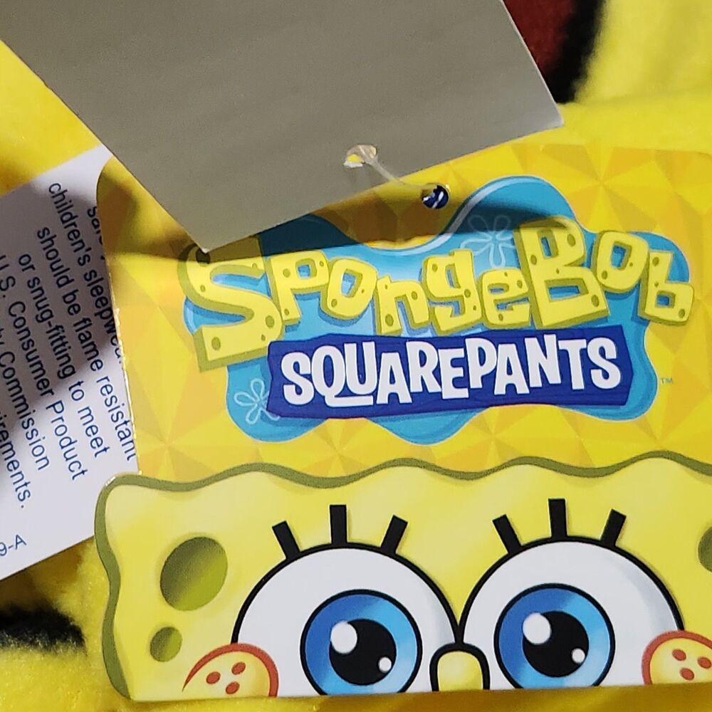 Spongebob Pajama Boys Size Medium 8 Hooded Full Zip - Picture 11 of 15